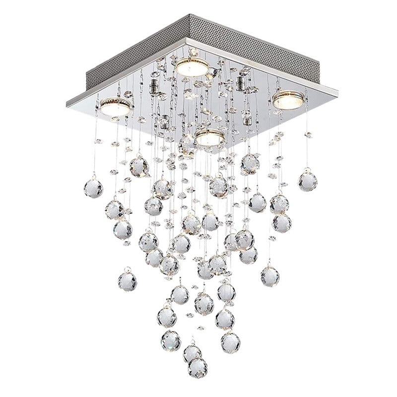 Crystal cascading ceiling light