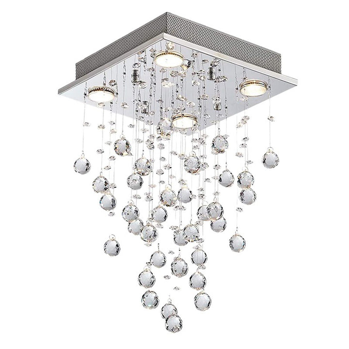 Crystal cascading ceiling light