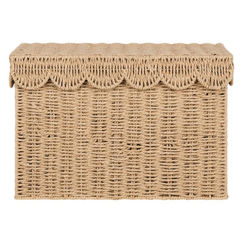 Playful storage basket with lid