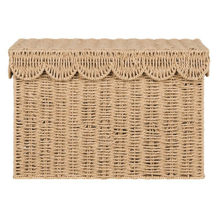 Playful storage basket with lid