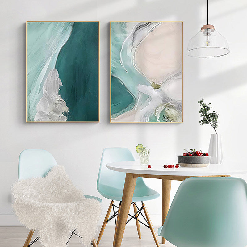 Abstract Ocean-Inspired Framed Wall Art