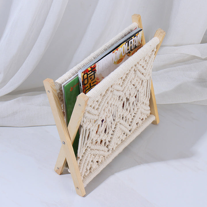 Macrame Magazine Rack