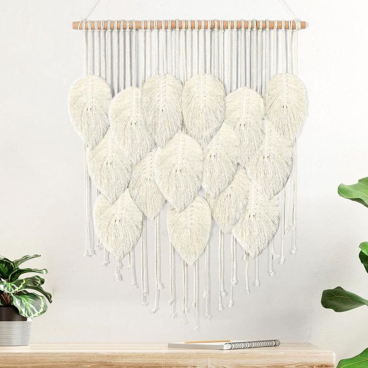 Macrame Leaf Wall Hanging Tapestry