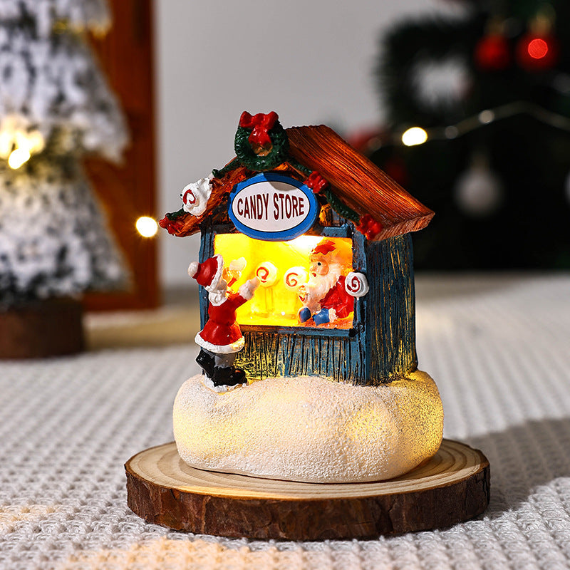 Illuminated Christmas village decoration