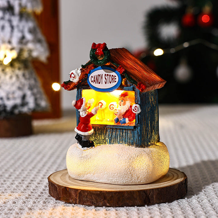 Illuminated Christmas village decoration