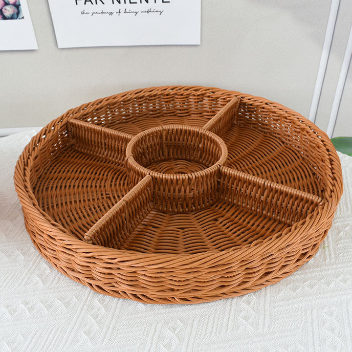Artisan Woven Round Storage Tray