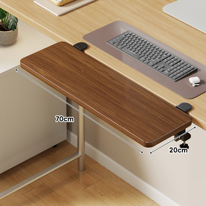 Under-Desk Sliding Keyboard Tray and Desk Extender with Smooth Glide Mount