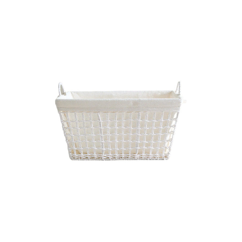 Handcrafted storage basket made of soft natural material