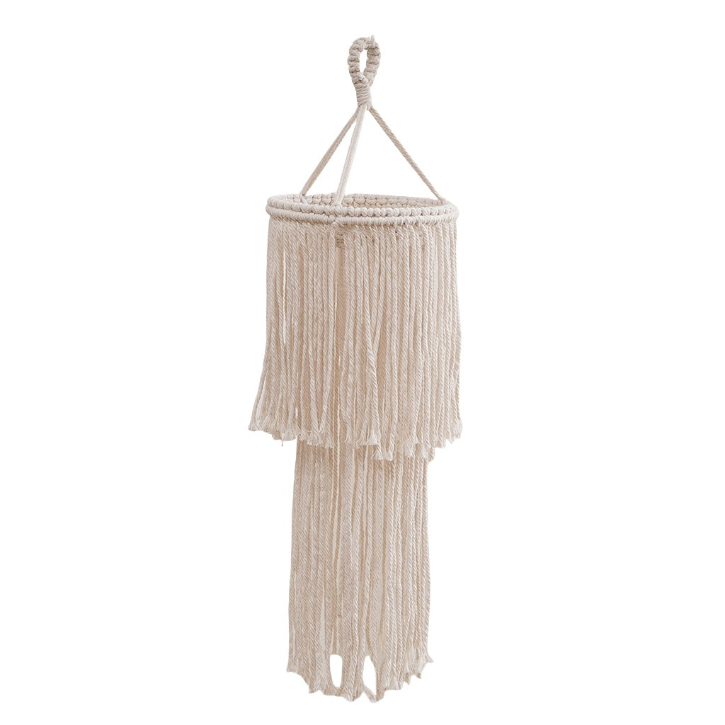 Textured Macramé Hanging Light Fixture