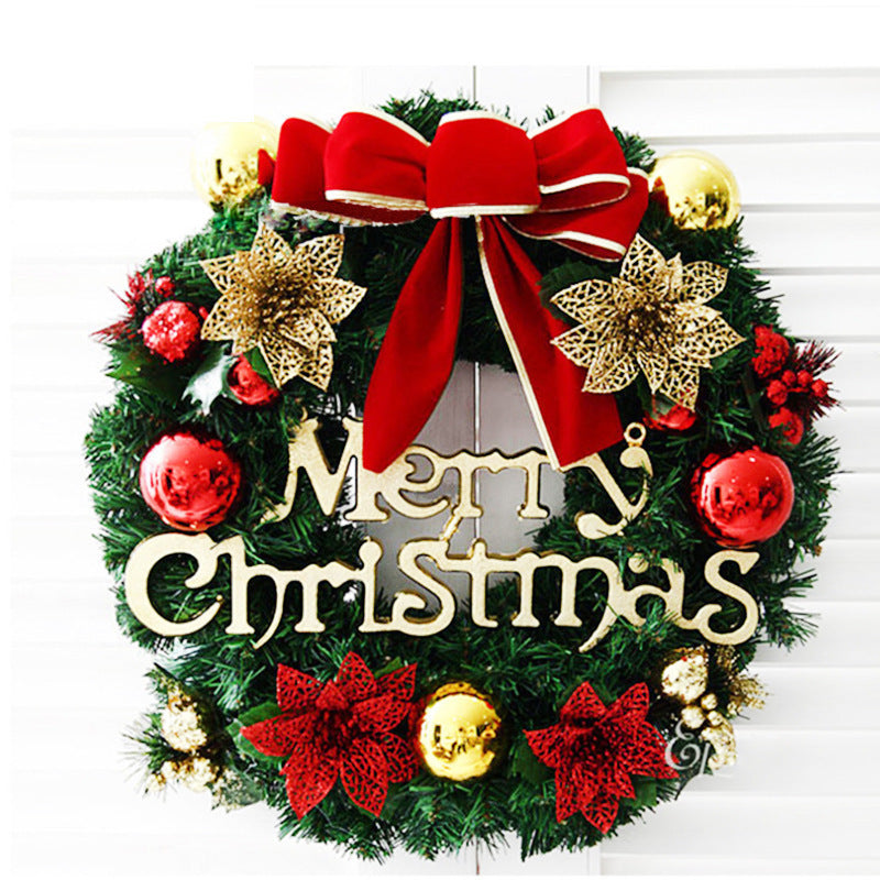Festive Christmas wreath with pine cones and berries