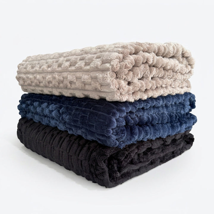Textured Cozy Throw Blanket