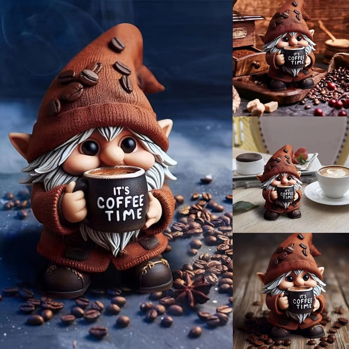 Decorative Coffee Drinking Christmas Figure
