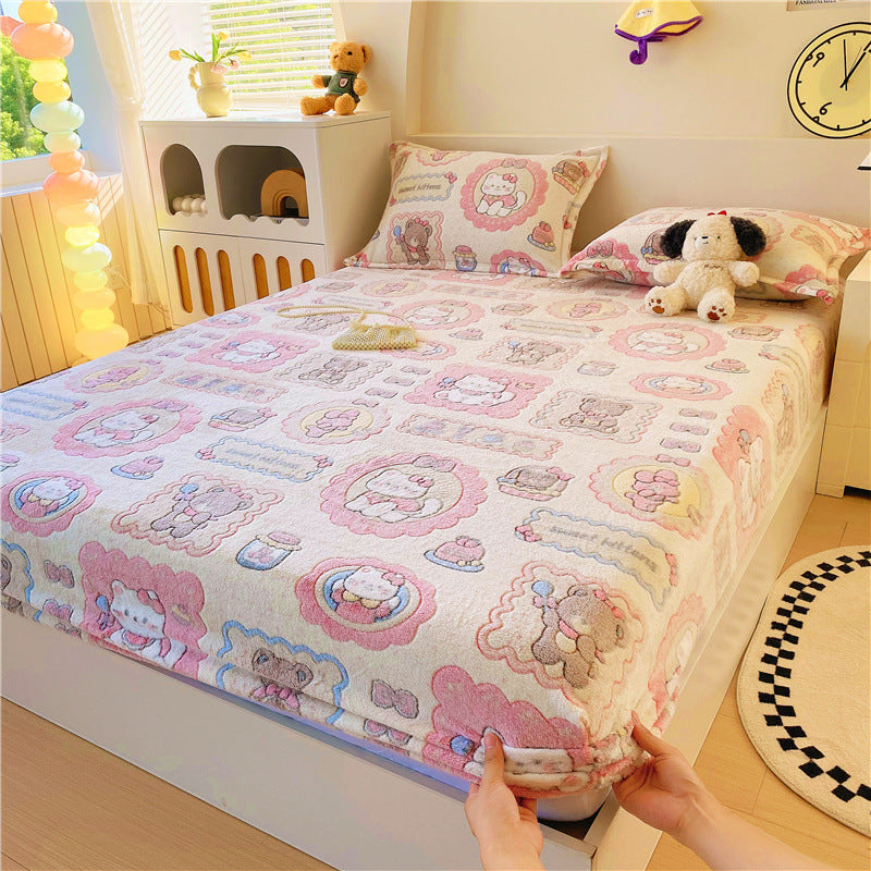 Soft Plush Cartoon-Themed Bedspread