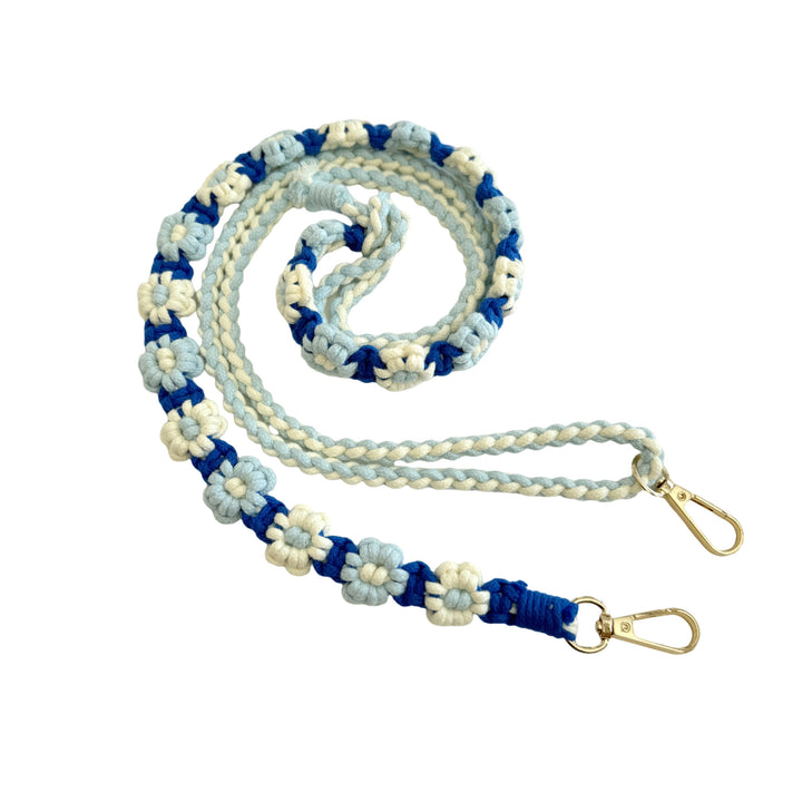 Macrame Pet Leash with Floral Detailing