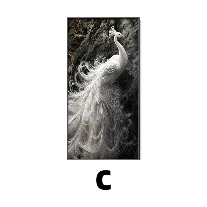 Elegant Framed Peacock Art Print