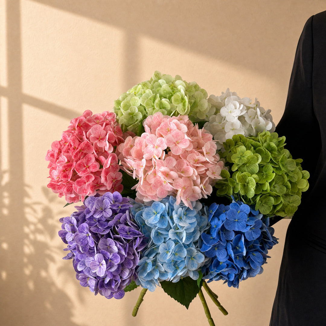 Artificial Hydrangea Floral Stem