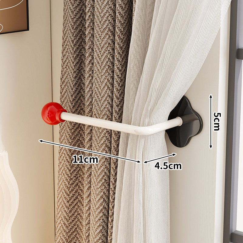 Decorative Swivel Curtain Tieback Rods with Flower Mount
