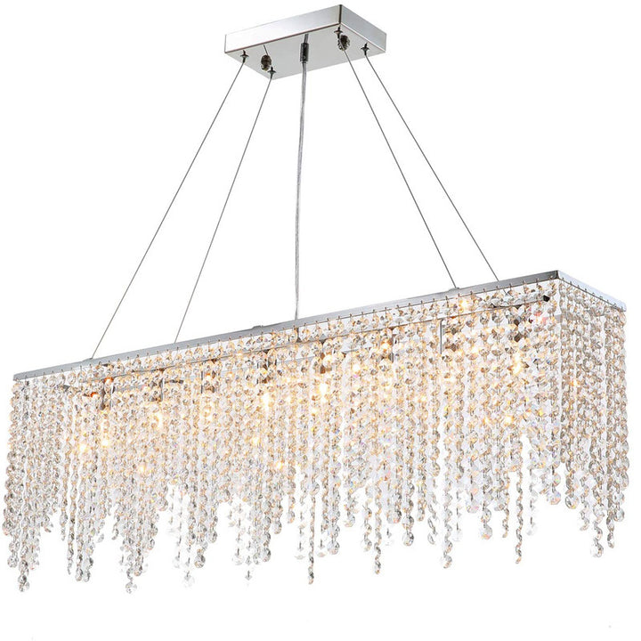 Crystal bead pendant light