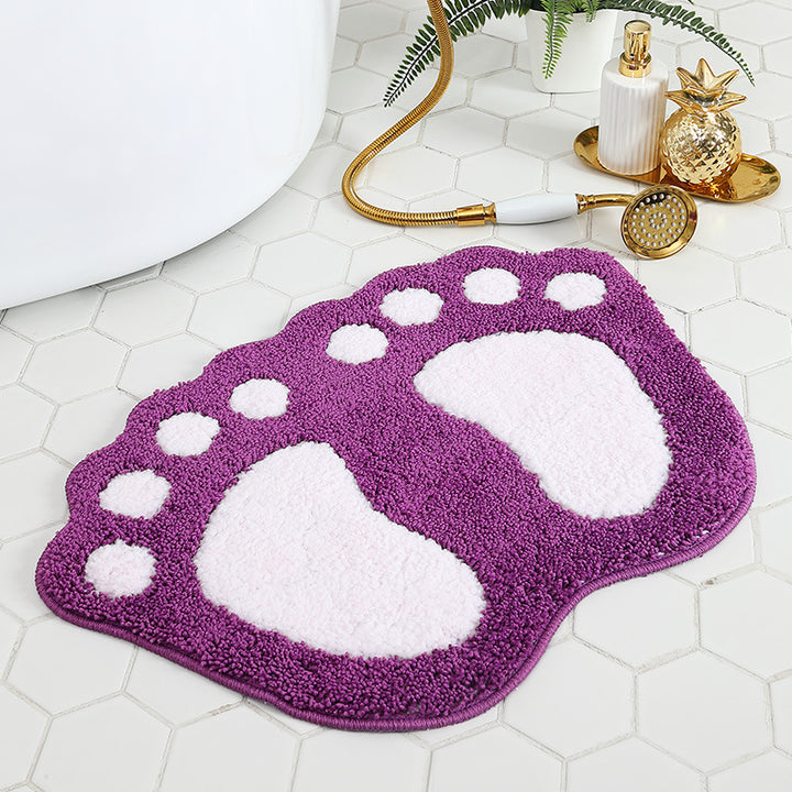 Fun Footprint Bath Rug for Bathroom