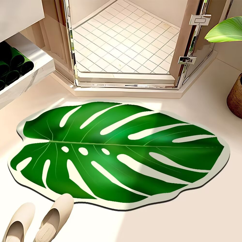 Leaf-Shaped Bath Mat