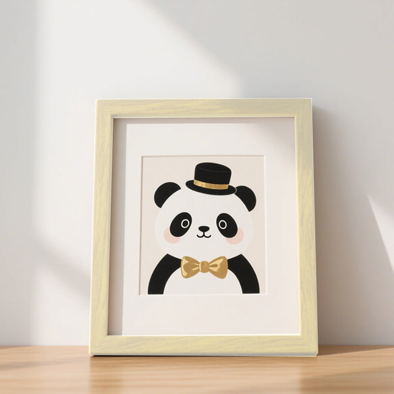 Whimsical Panda Illustration Frame