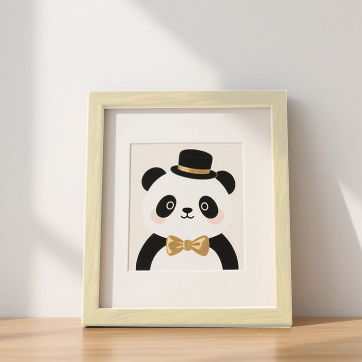 Whimsical Panda Illustration Frame