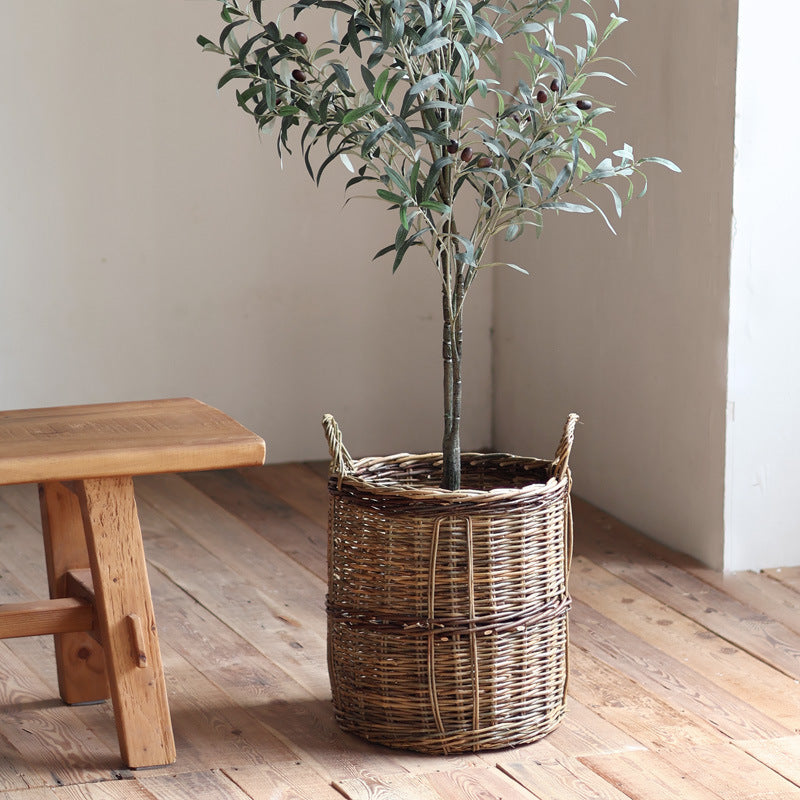 Handcrafted storage basket made of willow