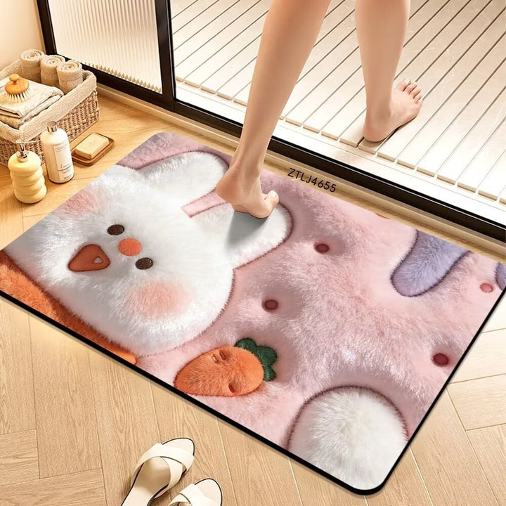 Plush Money-Themed Bath Mat