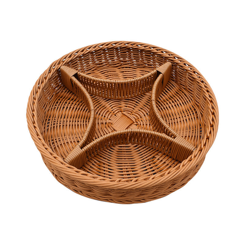 Multi-Compartment Woven Organizer Tray