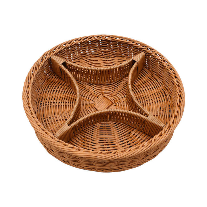 Multi-Compartment Woven Organizer Tray