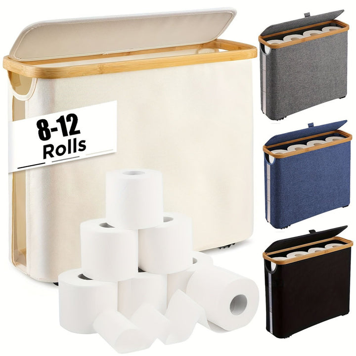 Sustainable recycling organizer with bamboo lid