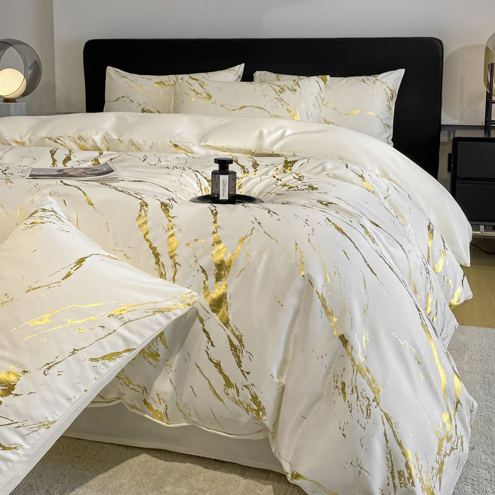 Decorative Elegant Marble Pattern Bedding Set Avarnia