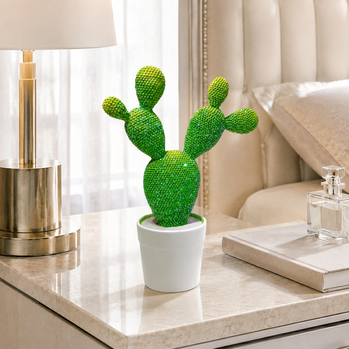 Glittering Cactus Decoration Figure