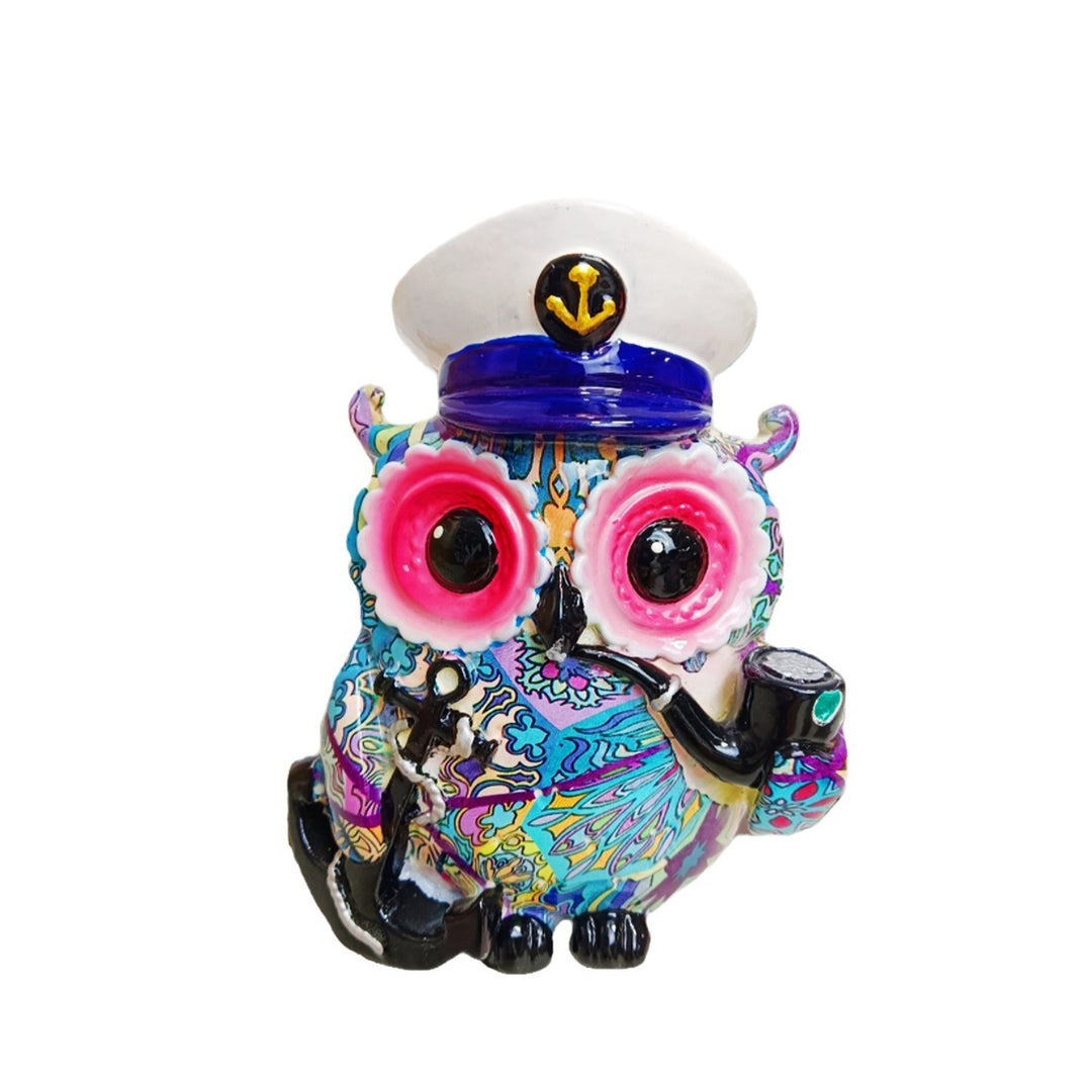 Artistic owl figure in maritime design