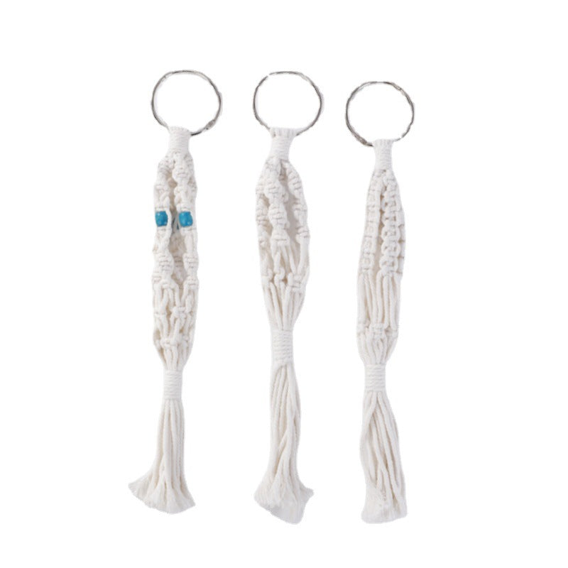Key jewelry with macrame design