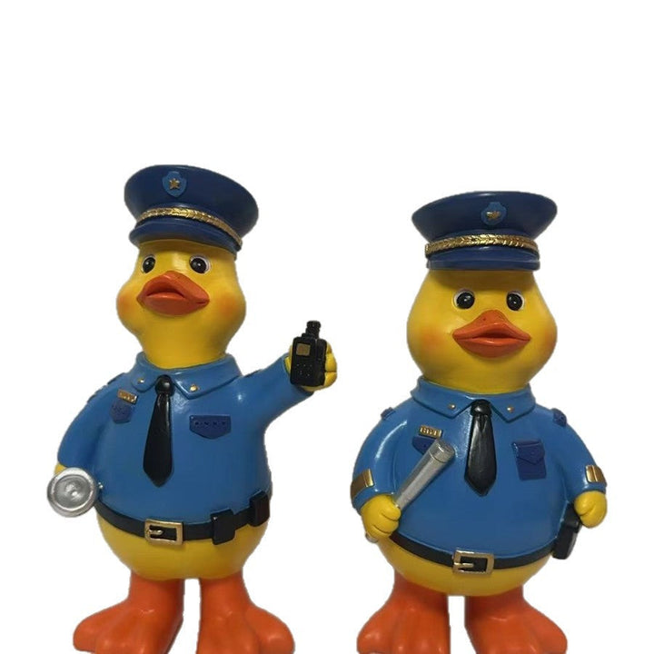 Funny police duck figure
