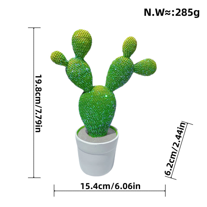 Glittering Cactus Decoration Figure
