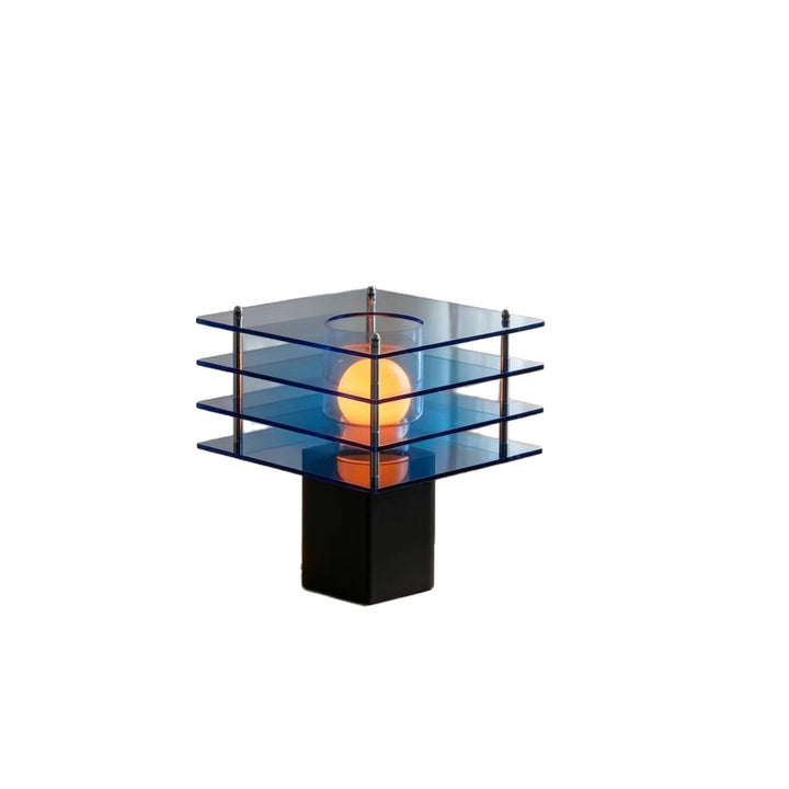 Contemporary geometric table lamp