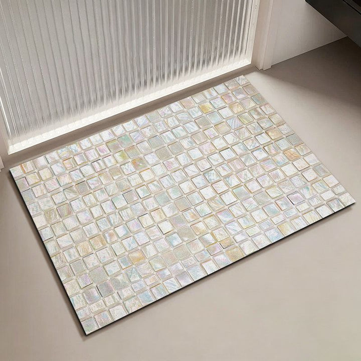 Mosaic Pattern Bath Mat