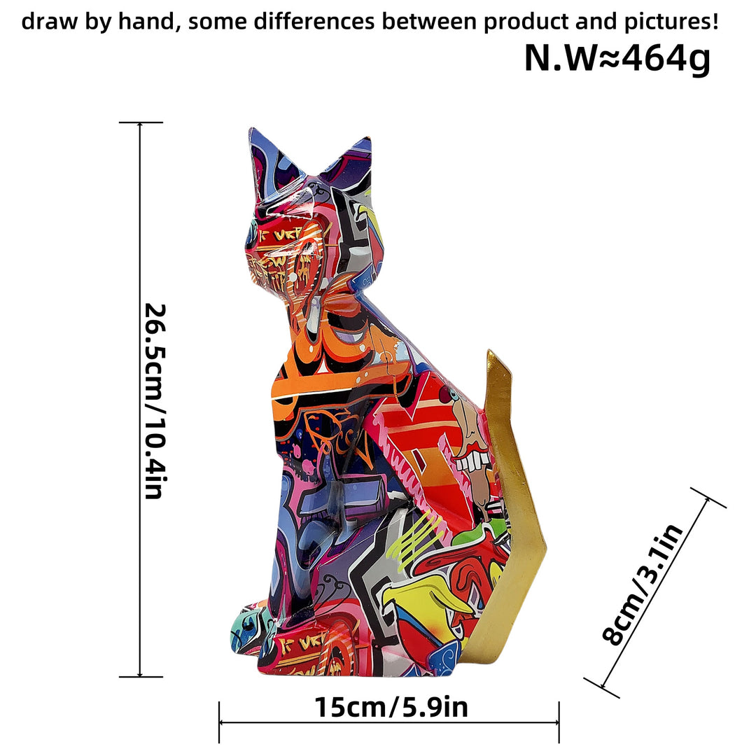 Colorful lion figure made of high-quality resin