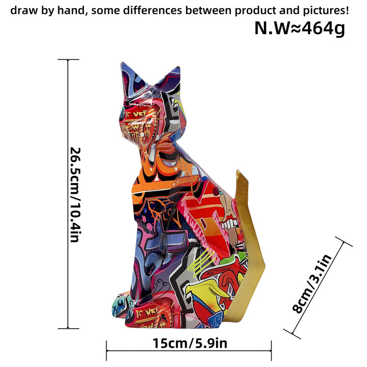 Colorful lion figure made of high-quality resin