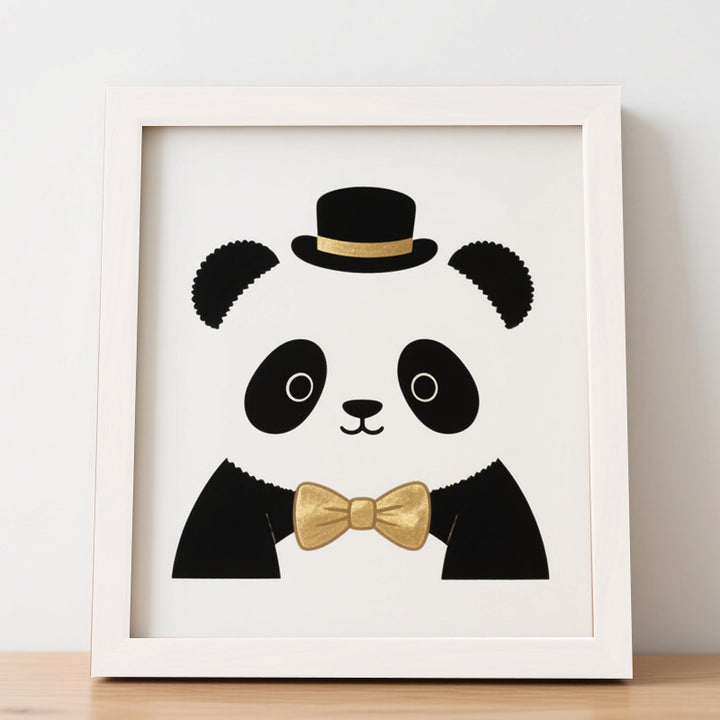 Whimsical Panda Illustration Frame