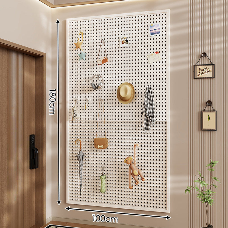 Wall-Mounted Perforated Pegboard Organizer Panel with Metal Frame