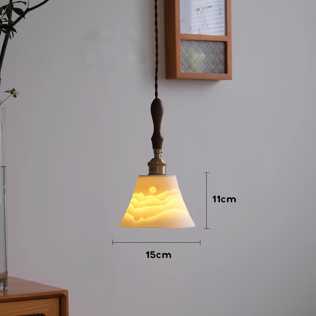 Vintage-Style Glass Pendant Lamp