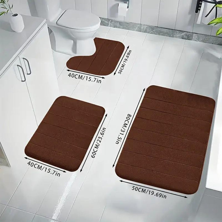 Non-Slip Bathroom Mat Set for Home Use