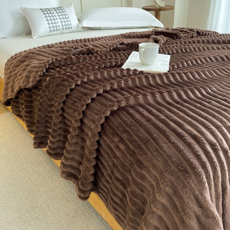 Textured Waves Plush Blanket