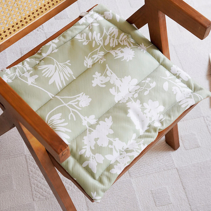 Floral Print Quilted Chair Cushion
