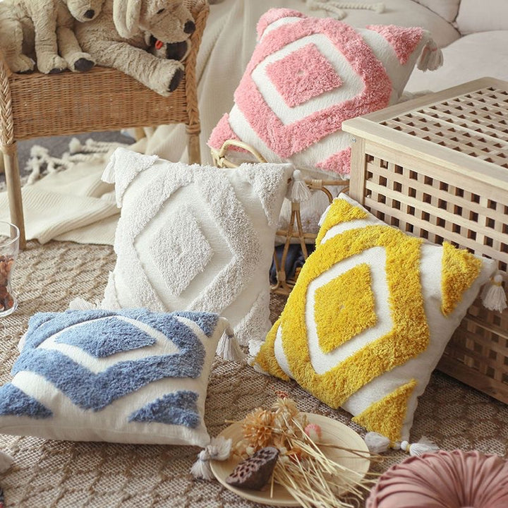 Textured Woven Accent Pillow for Living Room