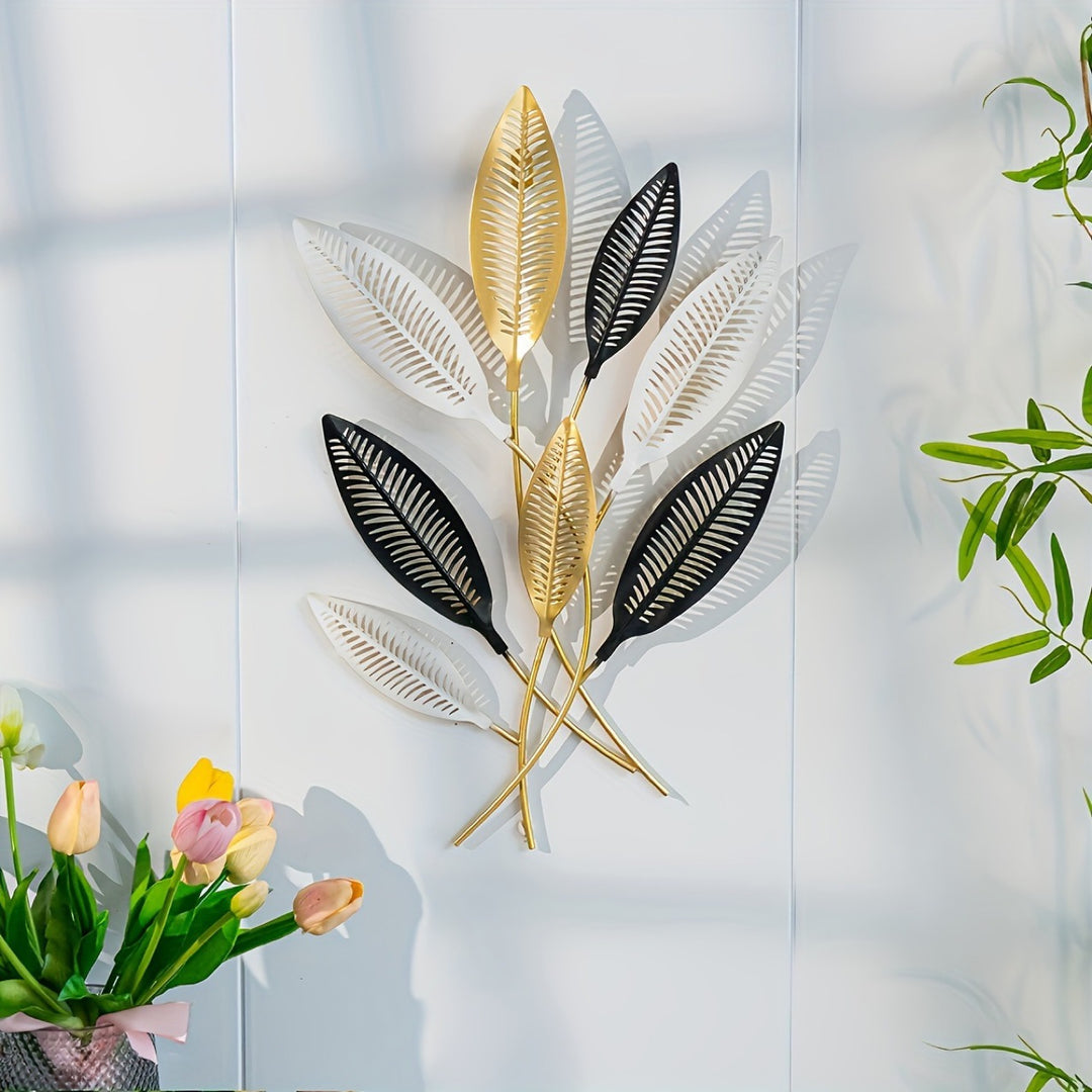 Modern Leaf Metal Wall Art