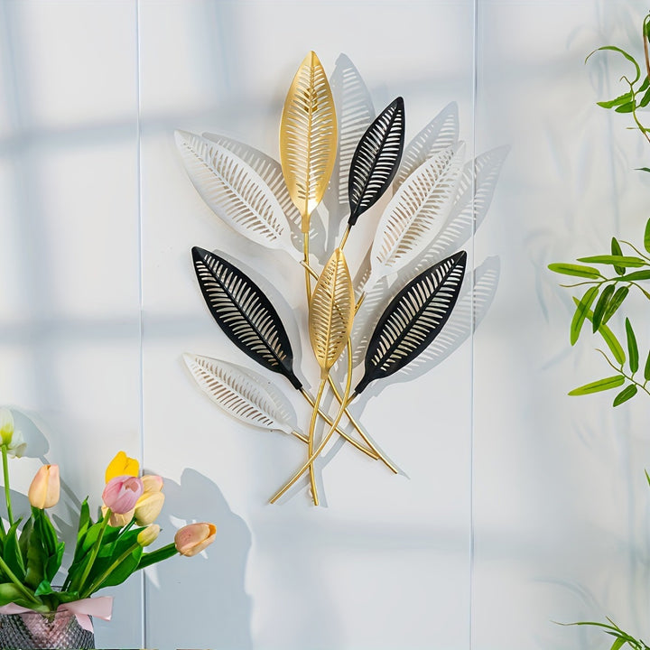 Modern Leaf Metal Wall Art